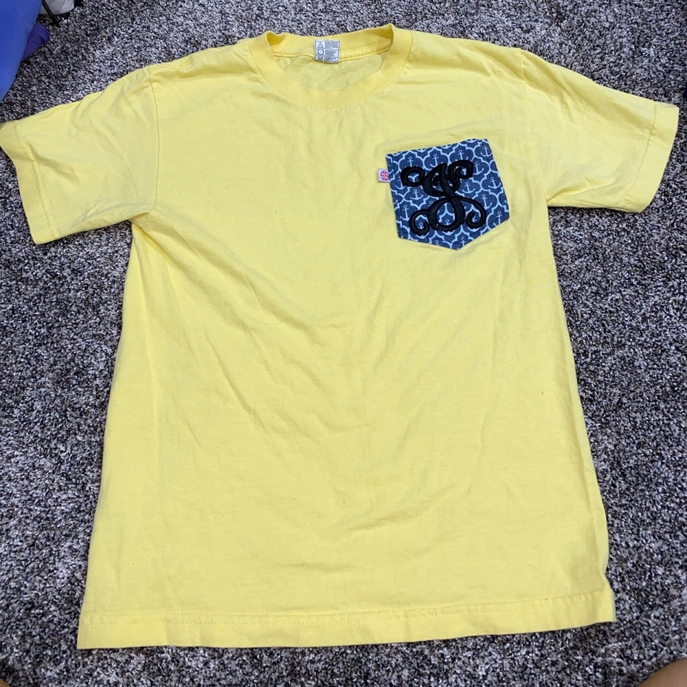 Simply Southern Monogrammed Pocket Tee